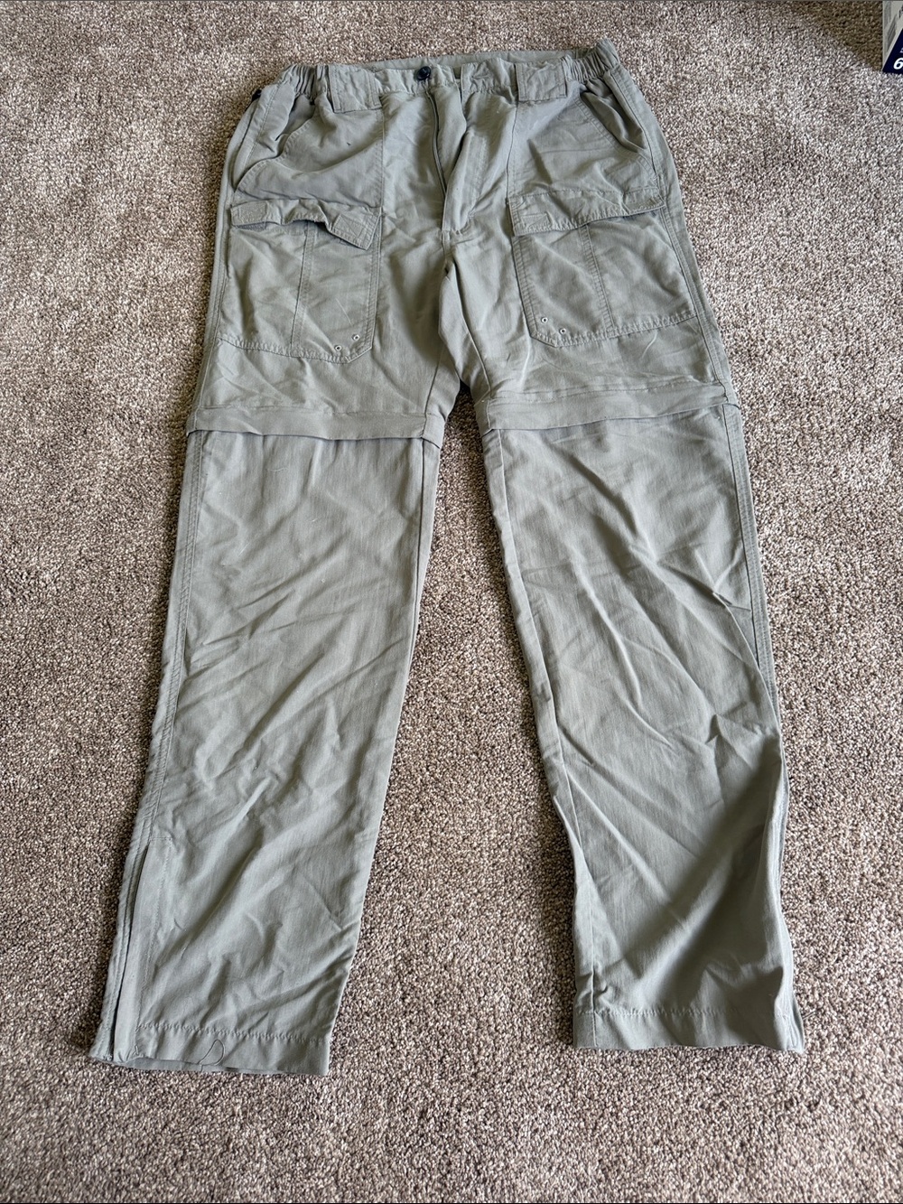 Bass Pro Shops Olive Green Zip-Off Cargo Pants